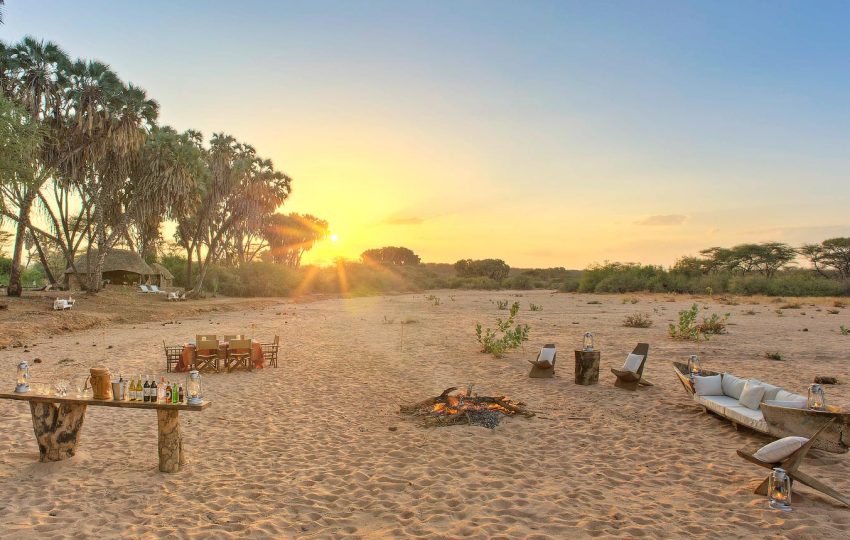 Picnic Setup as you enjoy sunset at Saruni Rhino