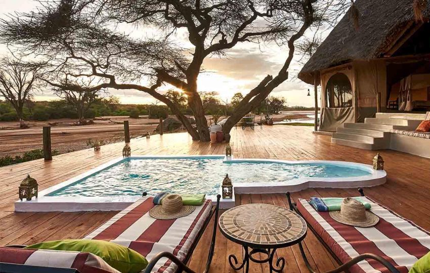 Pool area at Sasaab Lodge